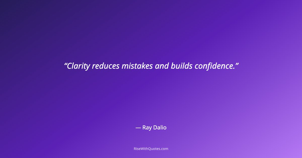 Clarity reduces mistakes and builds confidence.