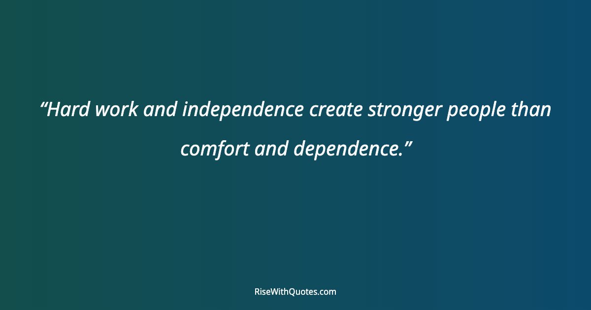Independence Work