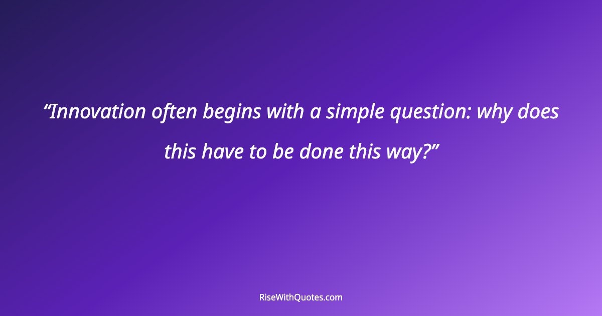 Innovation often begins with a simple question: why does this have to be done this way?