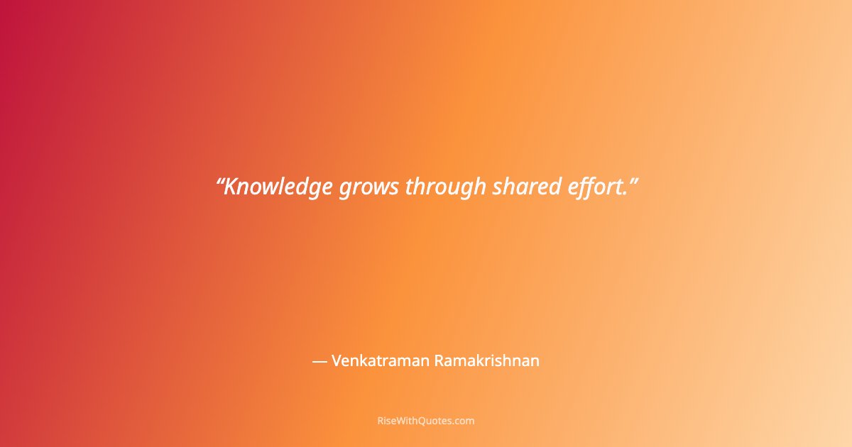 Knowledge grows through shared effort.
